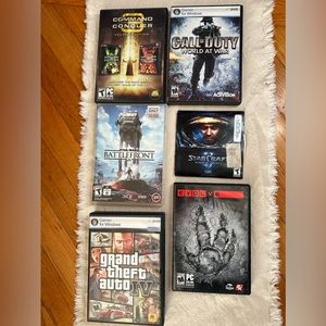 6 vintage PC video games bundle